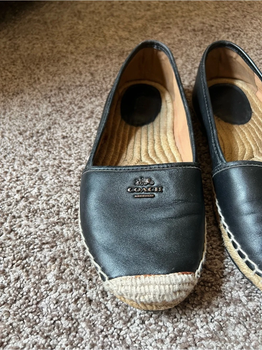 COACH Leather Espadrilles Women's Flats